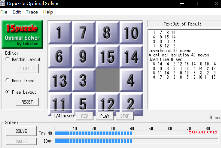 【人工智能大作业】A*和IDA*搜索算法解决十五数码（15-puzzle）问题 （Python实现）（启发式搜索）