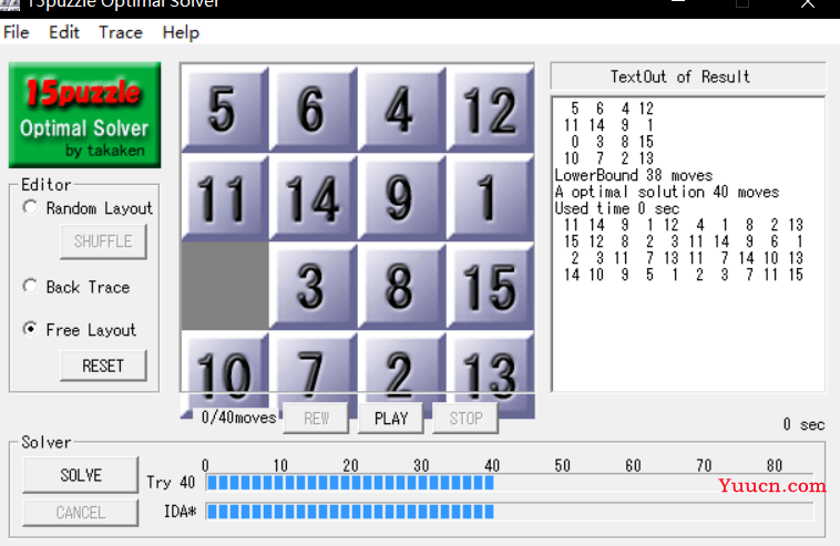 【人工智能大作业】A*和IDA*搜索算法解决十五数码（15-puzzle）问题 （Python实现）（启发式搜索）