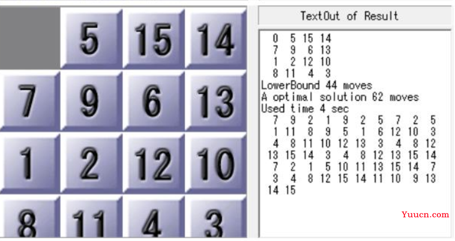 【人工智能大作业】A*和IDA*搜索算法解决十五数码（15-puzzle）问题 （Python实现）（启发式搜索）