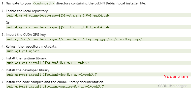 Ubuntu20.04安装cuDNN（包括WSL）