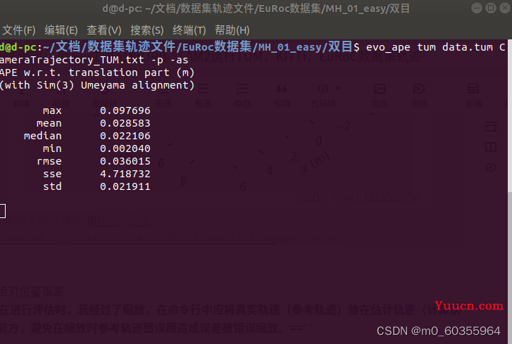 用evo工具分析ORB-SLAM2运行TUM，KITTI，EuRoC数据集轨迹