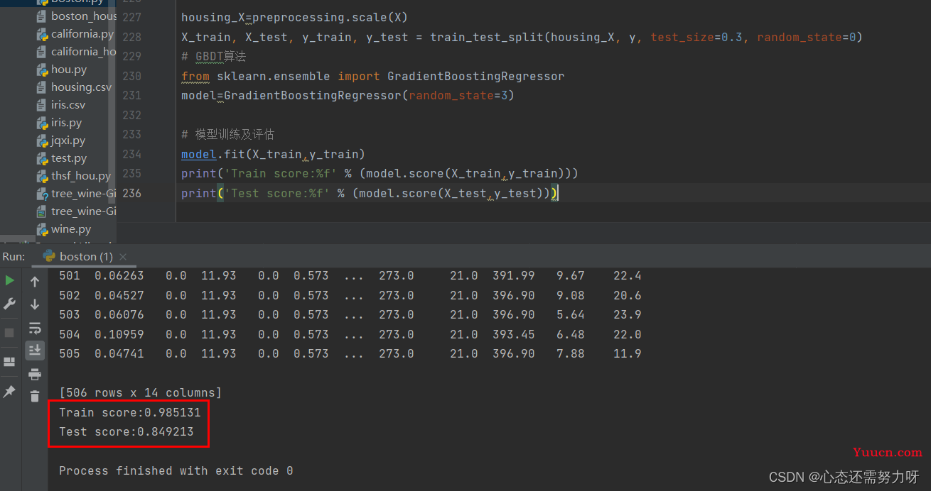 波士顿房价数据集进行数据预处理和模型训练（Python）