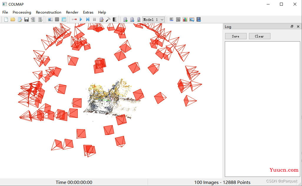 COLMAP利用已知相机内外参重建NeRF的blender模型