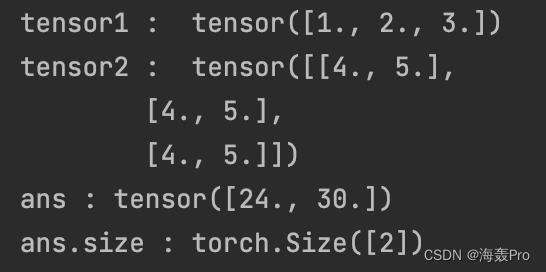 【Pytorch】torch. matmul()