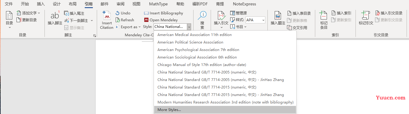 用Bibtex导出GB/T 7714等格式引用的方法