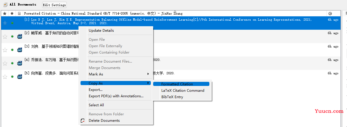 用Bibtex导出GB/T 7714等格式引用的方法