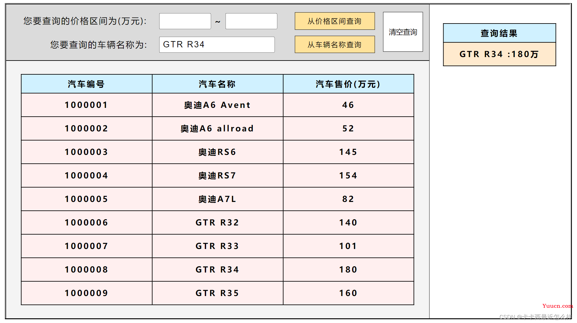 【JavaScript 进阶教程】汽车商城根据价格区间筛选车辆案例