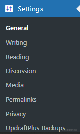 WordPress 中的常规设置