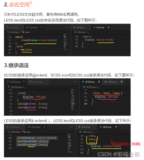 less和sass的区别[简洁易懂]