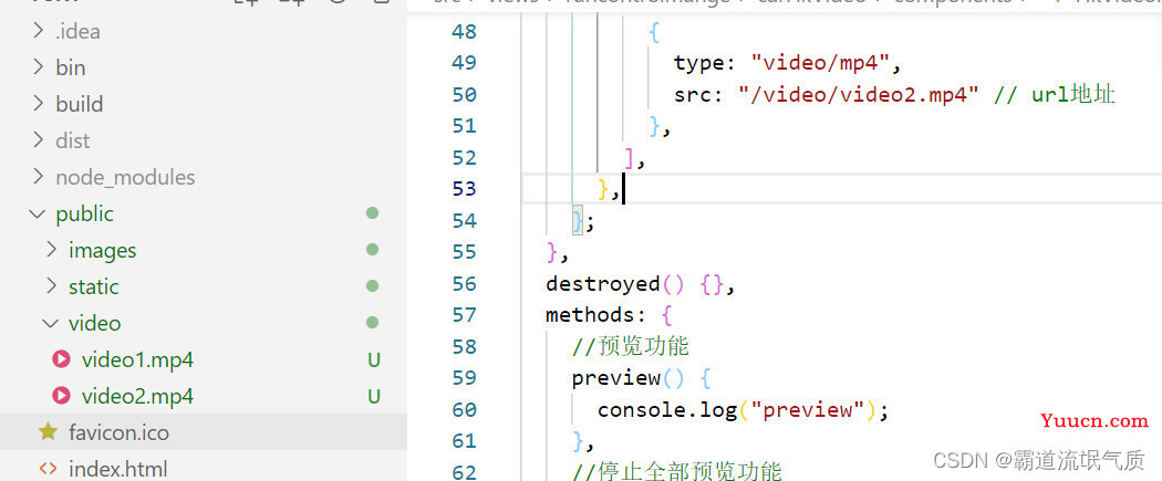 Vue中使用vue-video-player插件播放本地mp4视频文件