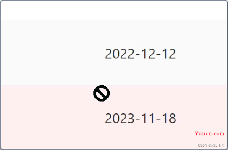 css实现鼠标禁用（鼠标滑过显示红色禁止符号）