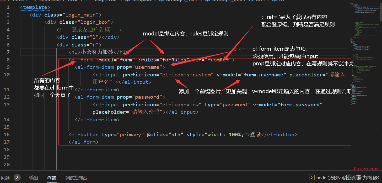 猿创征文｜如何使用 Element UI？ 以登录框为例带你感受一下基础使用