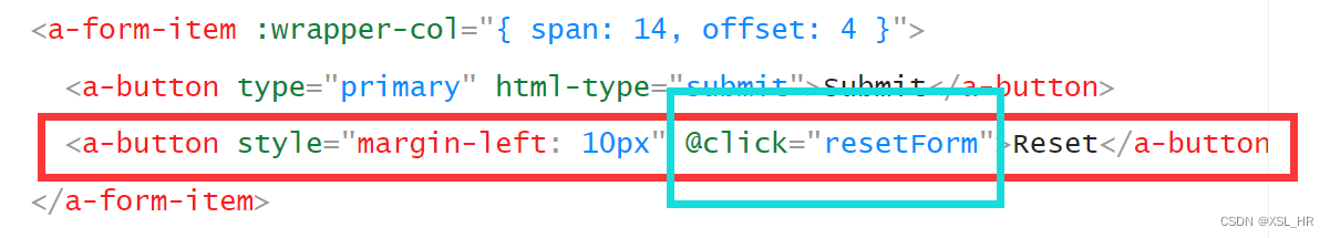 vue3 antd项目实战——Form表单的重置【使用resetFields()重置form表单数据、清空输入框】