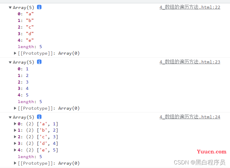 JS总结——数组，对象遍历的方法