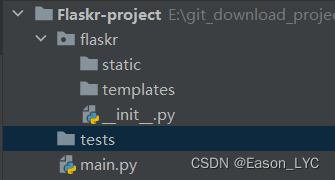 Python Flask框架-开发简单博客-项目布局、应用设置