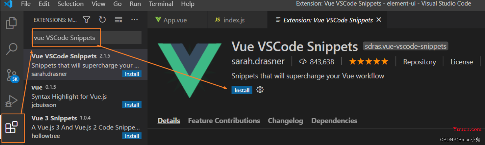 VsCode工具开发vue项目必装插件