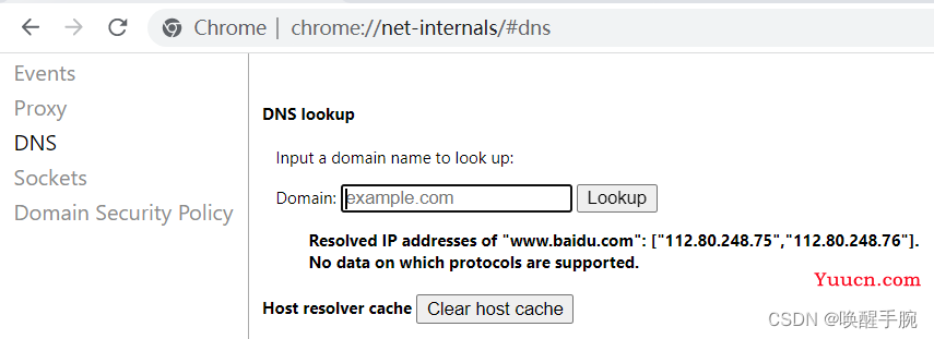 Chrome 浏览器获取网址映射 IP 地址 DNS 解析过程详细介绍