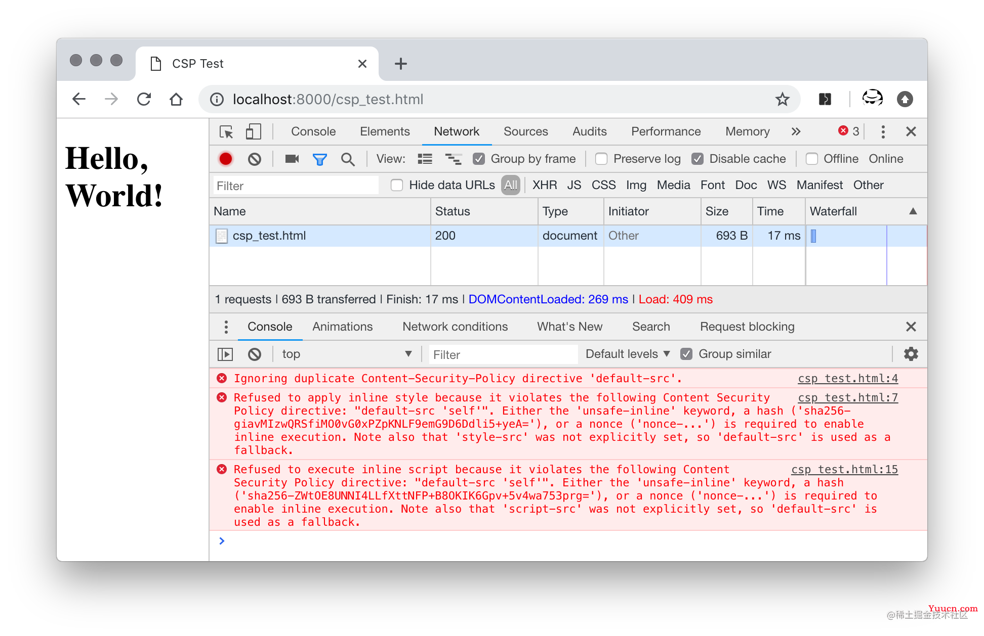 Content Security Policy (CSP) 介绍