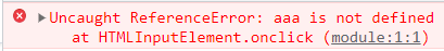 is not defined at HTMLInputElement.onclick