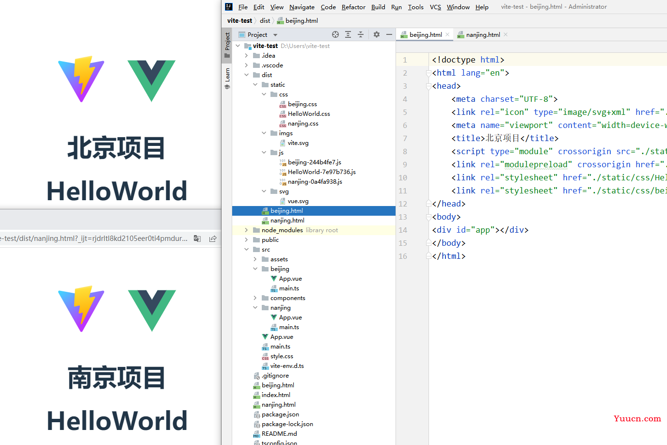 vue3 + vite 多项目多模块打包