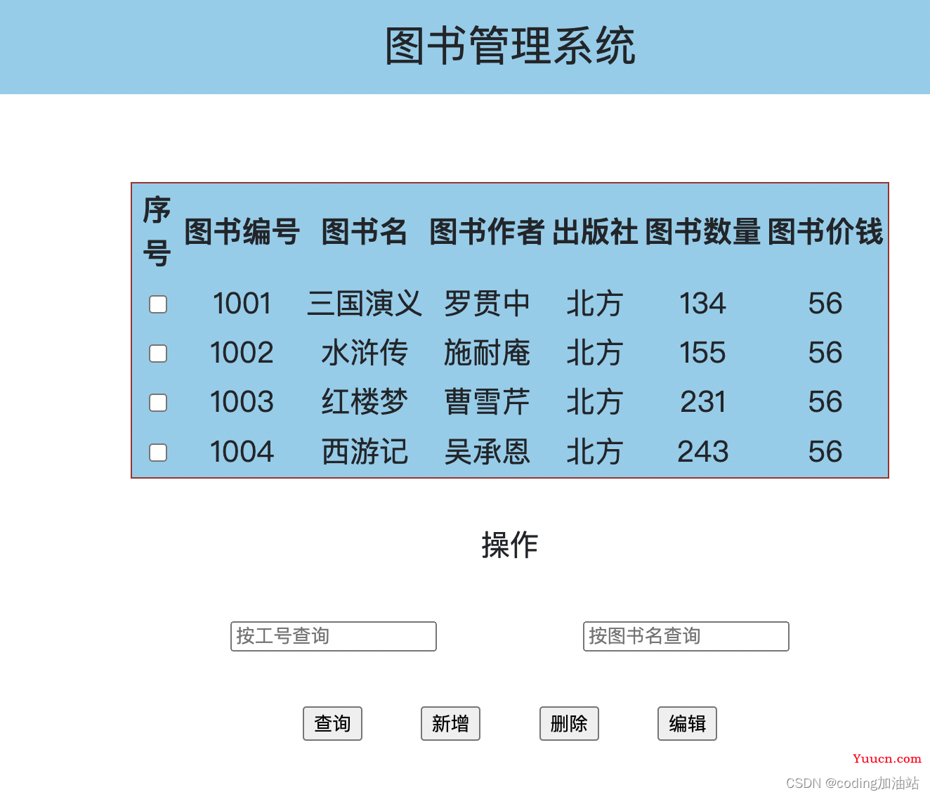 【HTML】原生js实现的图书馆管理系统